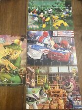 3- 24pc & 1- 12pc Puzzle Set Disney Mickey Clubhouse Toy Story Cars Tinkerbell picture