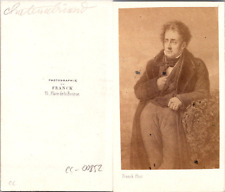 Franck, Paris, François-René de Chateaubriand, French writer vintage CDV alb picture