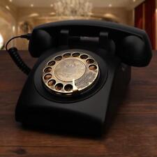 Red Corded Telephone, Classic Rotary Dial Home Office Phones, Antique Vintage Te picture