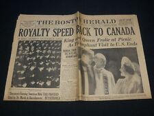 1939 JUNE12 BOSTON HERLAD NEWSPAPER - ROYALTY SPEED TO CANADA - NP 4251Y picture