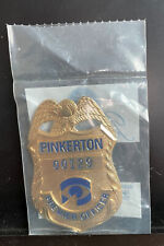 VINTAGE OBSOLETE PINKERTON PREMIER OFFICER BADGE NEW IN PACKAGING RARE picture