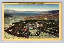 Boulder City NV-Nevada, Aerial Boulder City, Lake Mead, Vintage Postcard picture