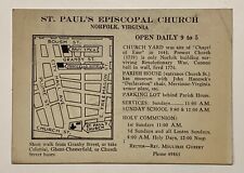 CARD: 1940s ST PAUL’S EPISCOPAL CHURCH - Rev Moultrie Guerry - Norfolk Virginia picture