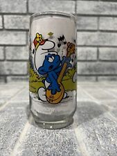 Hardee’s 1983 Smurf Glass - Harmony Smurf picture