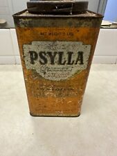 Vintage 5lb Tin Can Battle Creek Psylla Laxative Plantago Seed picture