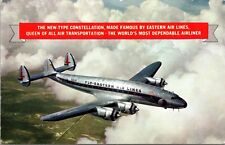 Advertising Postcard Constellation Airliner Eastern Air Lines Airplane in Flight picture