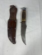 Vintage Sabre Solingen 151 Fixed Blade Hunting Skinner w/Stag Handle Sheath-1 picture