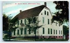 MANCHESTER, IA Iowa ~ ST. XAVIER SCHOOL  c1910s Delaware County  Postcard picture