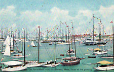 VIntage Postcard-The Rock-Mere Hotel facing Yachts, Marblehead, MA, Tuck PC picture