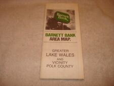 Barnett Bank Area Map of Greater Lake Wales & Vicinity, Polk County, FL 1986 picture