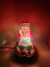 Old World CHRISTMAS SANTA TOYMAKER 1995 LIGHTED GLASS EM MERCK Vtg In Orig box picture