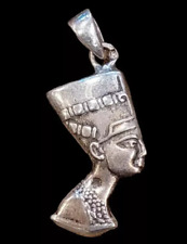 A RARE 925 SILVER PHARAONIC NEFERTITI NECKLACE IN STYLE OF BC EGYPTIAN ANTIQUITI picture