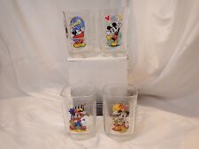 2000 Walt Disney World Epcot Celebration Glasses McDonalds Mickey Mouse Set Of 4 picture