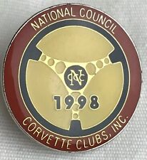 Corvette Club 1998 National Council Pin Gold Tone Enamel picture
