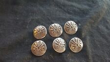 Six Sterling Silver Man in The Maze Buttons  picture