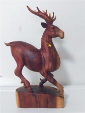 Camphor wood carving vivid deer ornaments （46cm) #A1 picture