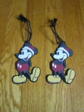Disney Store Mickey Mouse Christmas Ornament Felt Gift Topper LOT of 2 Holiday  picture