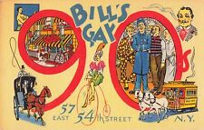 Postcard Bill's Gay Nineties 90's East 54th Street in New York City New York picture