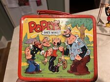 vintage 1980 Aladdin POPEYE Metal Lunch Box picture