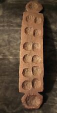 Antique Primitive Hand Carved Mancala Game Board picture