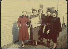 Vintage Snapshot SMALL FOUND PHOTO Color 1940'S 50'S WOMEN Original JD 110 8 A picture