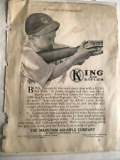 Vintage Markham Air Rifle Co Advertisement Plymouth Michigan King Air Rifles picture