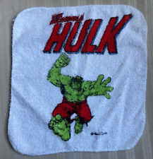 Vintage Marvel Incredible Hulk  1970s Cartoon Towel Small Wash Cloth 10