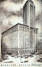 Morrison Hotel Chicago Illinois Clark & Madison St Divided Back Vintage Postcard picture