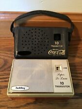 1960's 10 Transistor DRINK Coca Cola Carry Case With Super De Luxe Radio WORKS picture