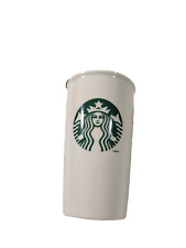VTG 2014 Starbucks Ceramic Tumbler Traveler Mug 12oz SPELL OUT W/LID MERMAID picture