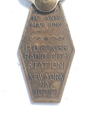 Vintage Radio City Station , New York Bronze Room Fob And Key picture