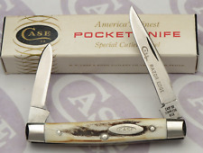 Case XX USA 4 Dot 1976 5233 SSP “Razor Edge” Penknife Genuine Stag MINT (#3) picture
