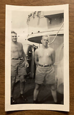 1940s WW2 WWII US Navy Sailors Men Shirtless Gay Interest Original Photo P11c18 picture