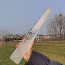 4.96lb Natural Clear Quartz Obelisk Energy Cystal Point Wand Tower Reiki Healing picture