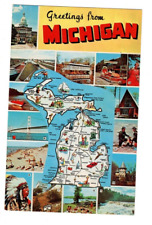 Michigan Vintage State Postcard Lansing Detroit New Unposted #032 picture