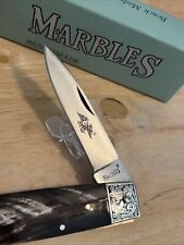 Vintage MARBLES (Benchmade)RARE Hand Engraved Lock Blade 1990s Tak Fukuta SEKI picture