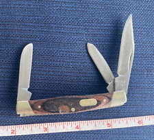 2010 Buck 373 TRIO Pocket Knife 3-Blade Stockman Wood Scales COLLECTORS EDITION picture