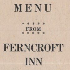 1950s Ferncroft Inn Restaurant Menu 670 S San Vicente Boulevard Los Angeles CA picture