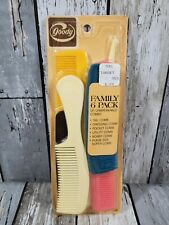 GOODY Vintage 1975 Family 6 Pack COMBS Unbreakable New #555 Assorted Colors picture