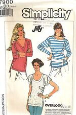 1980's Simplicity Misses' Top Pattern 7900 Size 10-24 UNCUT picture