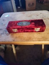 Antique Prayer scroll, silver plated in velvet box  picture