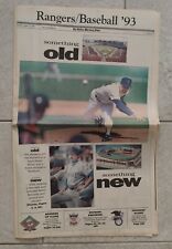 April 4, 1993 Dallas Morning News Nolan Ryan Retirement Retire Newspaper picture