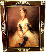 Stunning Brown Enamel Crystal Easel Photo Frame 10x12 Cosmo Collection Mint Box picture