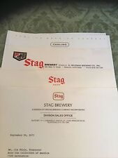 2 Stag Brewery, 1 Stag Beer & 1 Carling Letterheads 1960-70’s picture