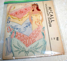 Vintage 1950s McCall's #961 Kaumagraph Transfer Pattern picture