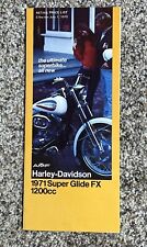 Original Vintage 1971 Harley Davidson Brochure Super Glide FX 1200 Motorcycle picture