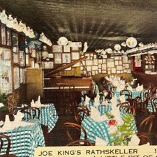Postcard NY New York City Joe King's Rathskeller Restaurant Linen picture