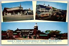 Cohasset Harbor Massachusetts Hugos Famous Restaurants Chrome Postcard picture