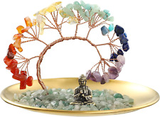7 Chakra Crystal Tree - Buddha Statue Money for Wealth and Luck Yoga Meditation picture