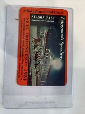 Vintage 1954 Fairgrounds Speedway Season Pass Louisville KY  Harness Racing picture